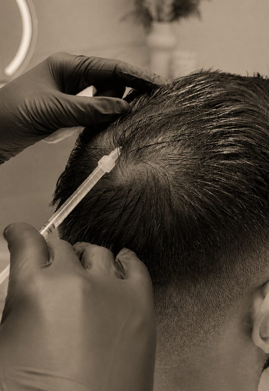 Mesotherapy scalp injection