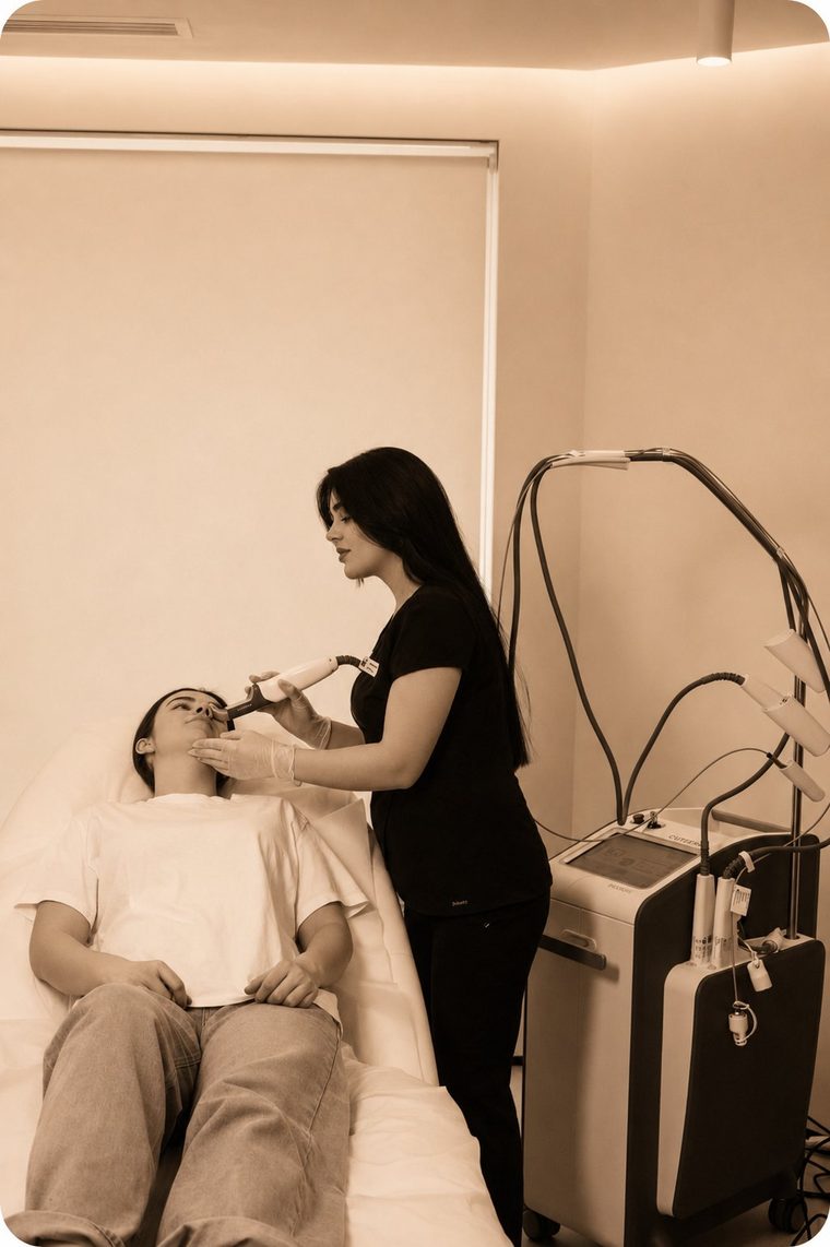 Cutera Genesis treatment session