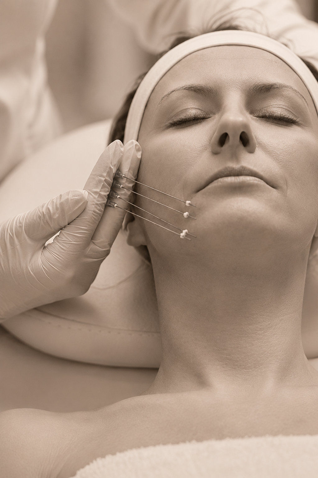 Thread lift treatment in session