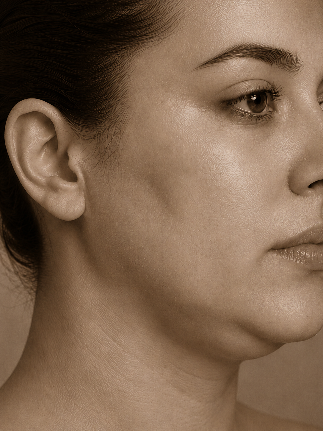 Facial contouring - before