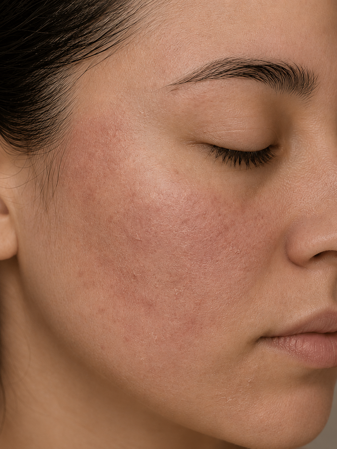 Damaged skin before